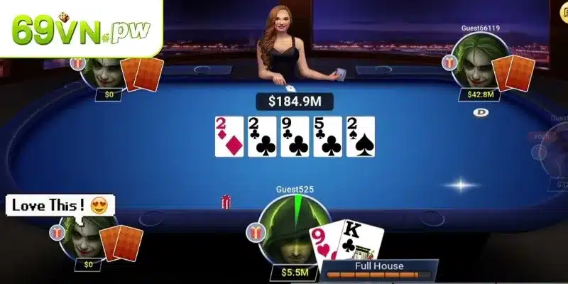 Quy trình của một ván game Poker online 69VN